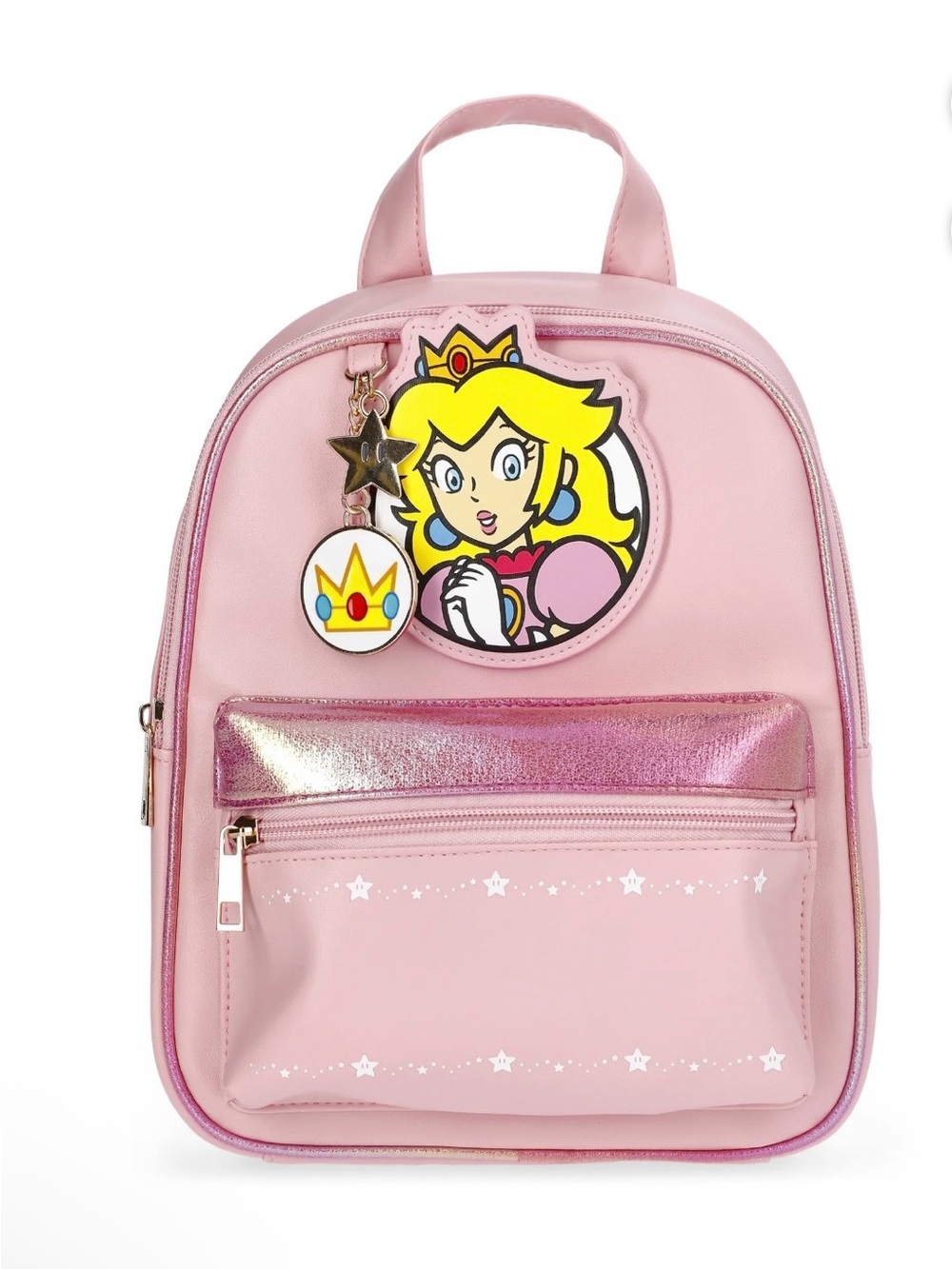 NWT Nintendo Super Mario Princess Peach Women’s 11” Mini Backpack Pink